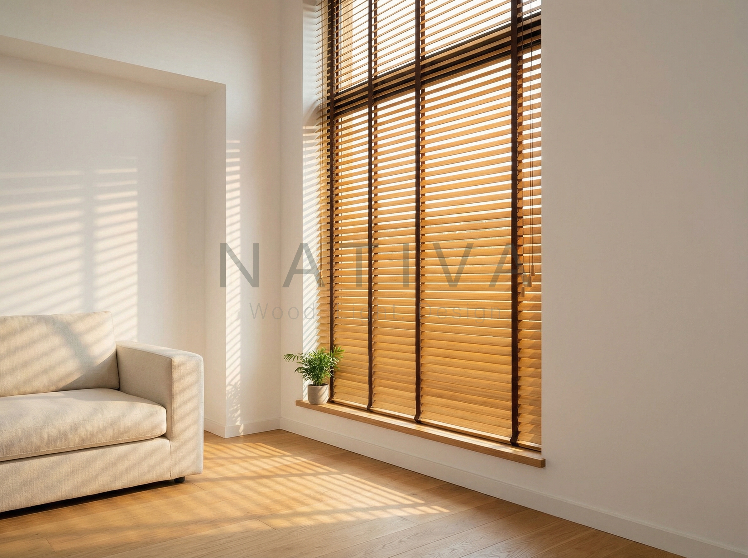 Jaluzea din lemn de bambus 50 mm - NATIVA - BAM50 - imagine 8