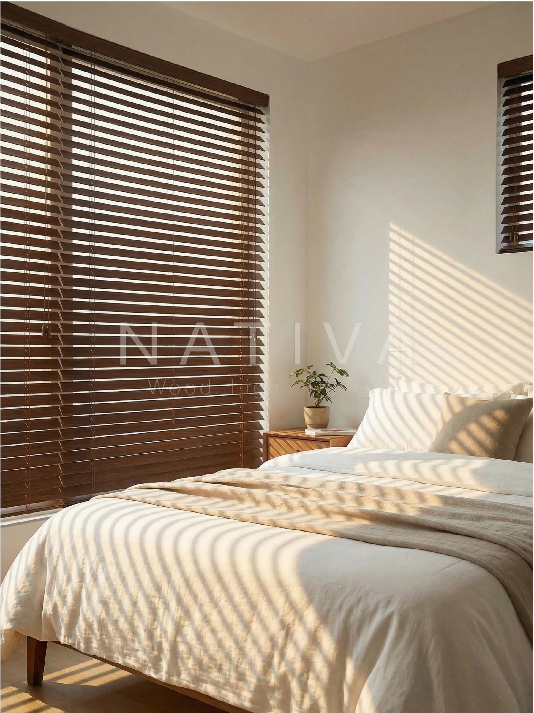 Jaluzea din lemn de tei 25 mm - NATIVA - TEI25NAT - imagine 2