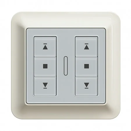 Intrerupator de perete A-OK RF - 2 canale, alb, cu prindere magnetica